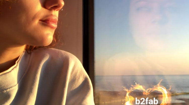 Love Is Not Time's Fool cover with Sara looking out of the window in the train